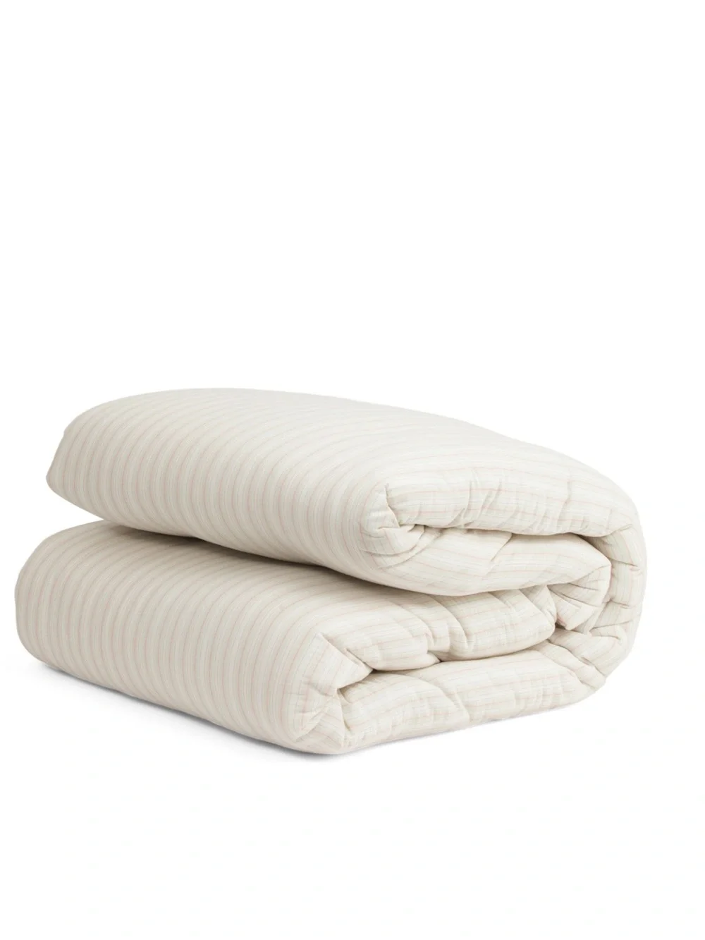 BOUNDARY Cream Stripe 3-Piece Cotton Comforter Set